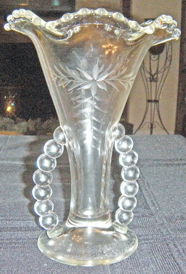 3400-17 Crimped Vase (Beads Away Base) by Imperial Glass-Ohio-1