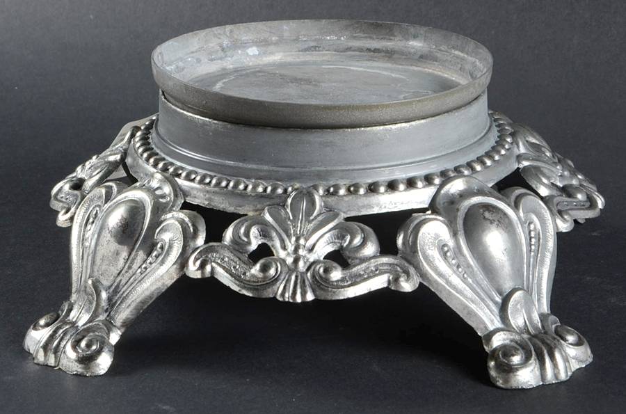 Princess Frosted Clear Punch Bowl Stand-Metal by Indiana Glass-1