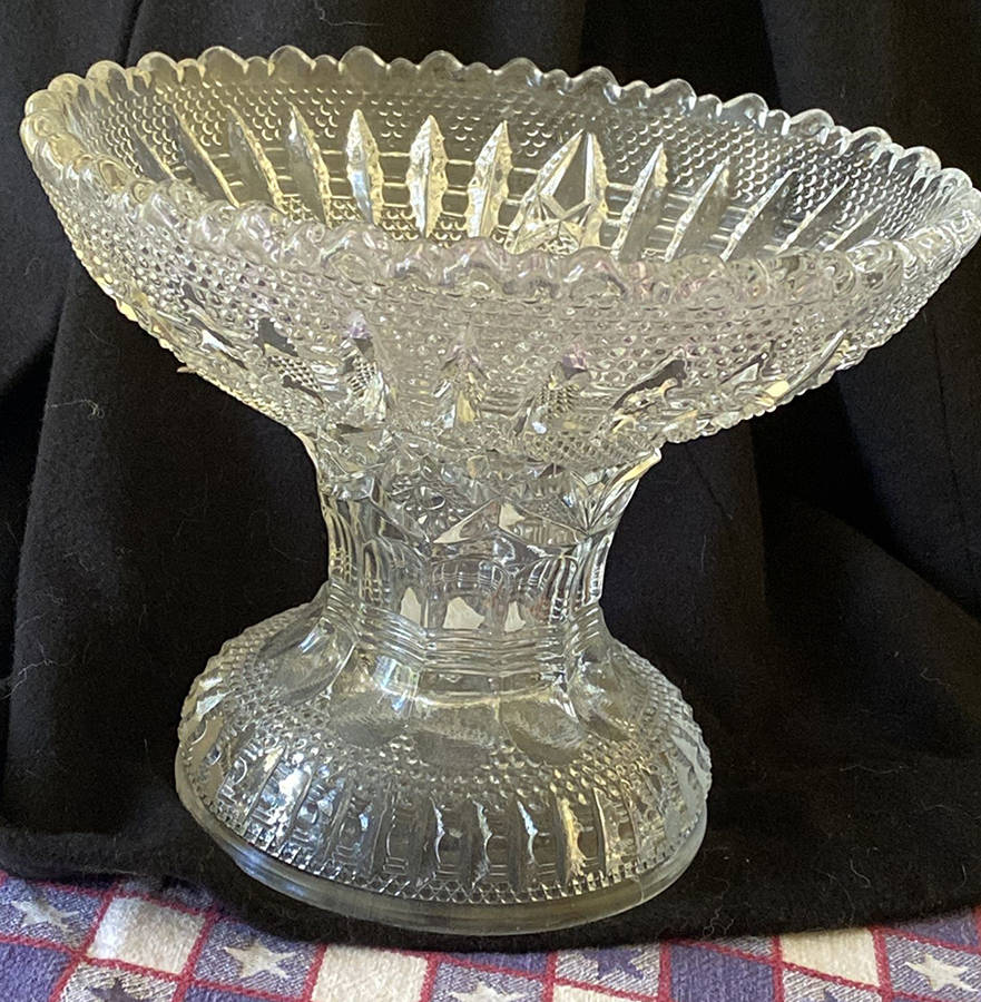 464 Clear Punch Bowl Stand by Imperial Glass-Ohio-1