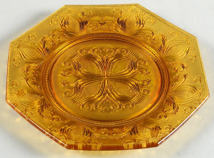 Blaise Amber Luncheon Plate by Imperial Glass-Ohio-1