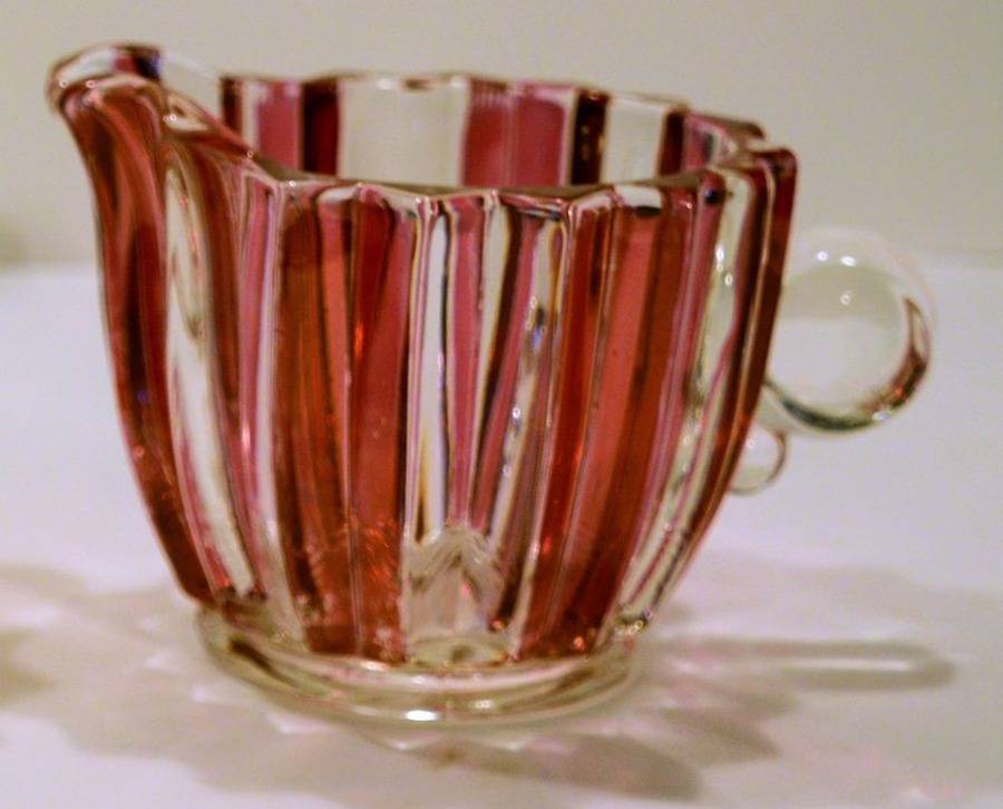 1005 Ruby Flash Mini Creamer by Indiana Glass-1