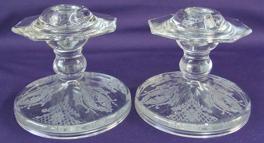 603-2 Single Light Candlestick by Indiana Glass-1