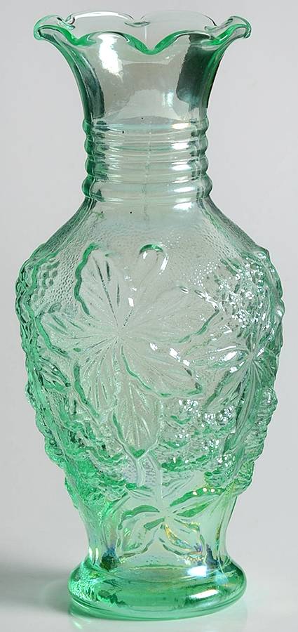 Loganberry Green Carnival 6" Flower Vase by Imperial Glass-Ohio-1