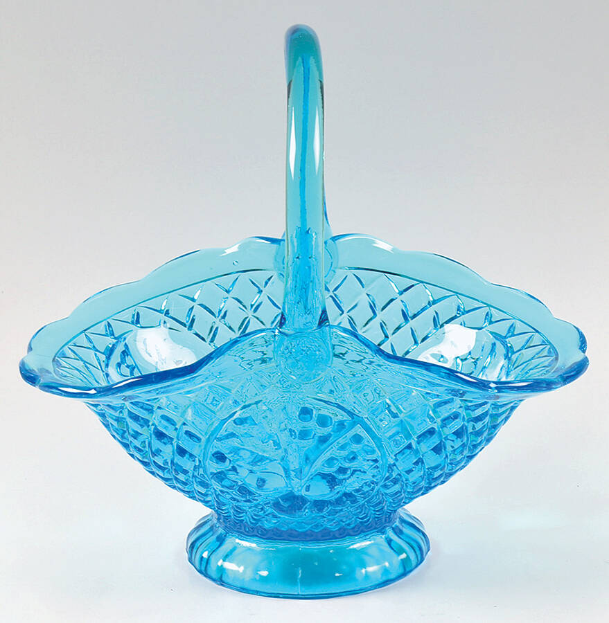 Canterbury Blue 10" Basket by Indiana Glass-1