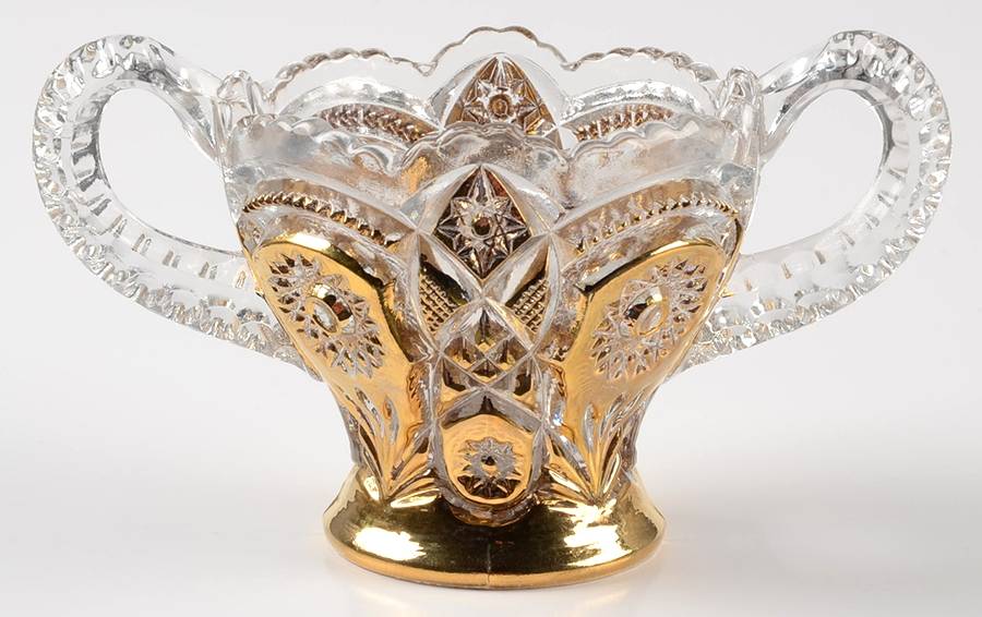 Fashion Gold (Decor) Open Sugar by Imperial Glass-Ohio-1