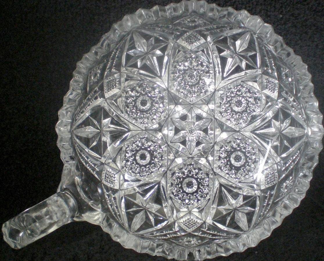 498-Clear 5" 1 Handled Nappy by Imperial Glass-Ohio-1