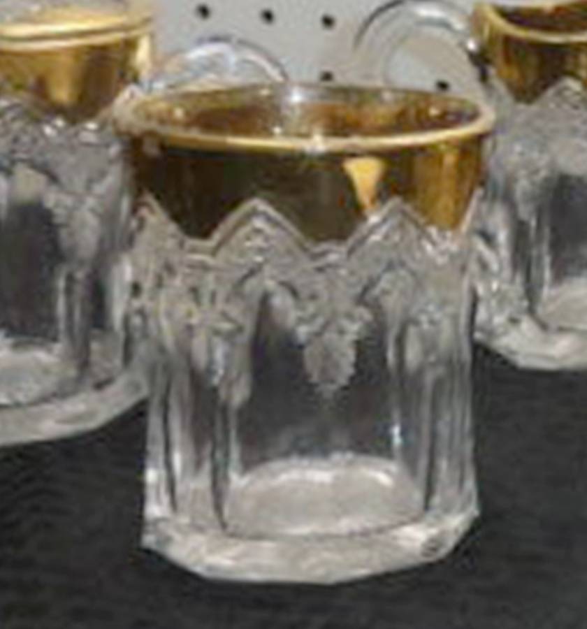 Gothic Windows (Gold Trim) Open Spooner by Indiana Glass-1