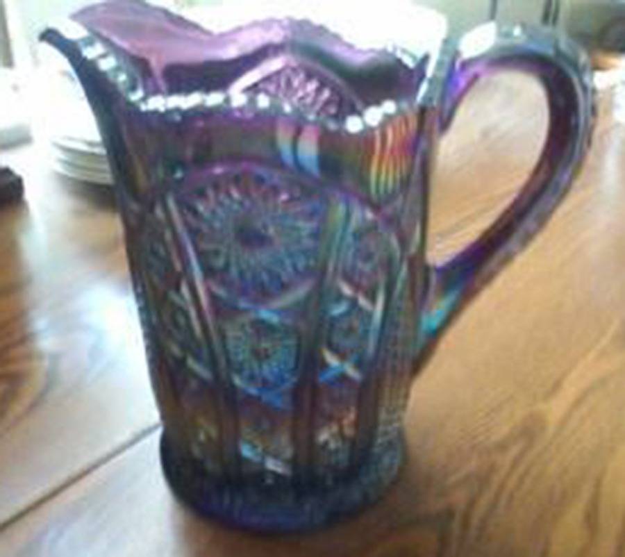 Heirloom Amethyst Carnival 40 Oz Pitcher by Indiana Glass-1