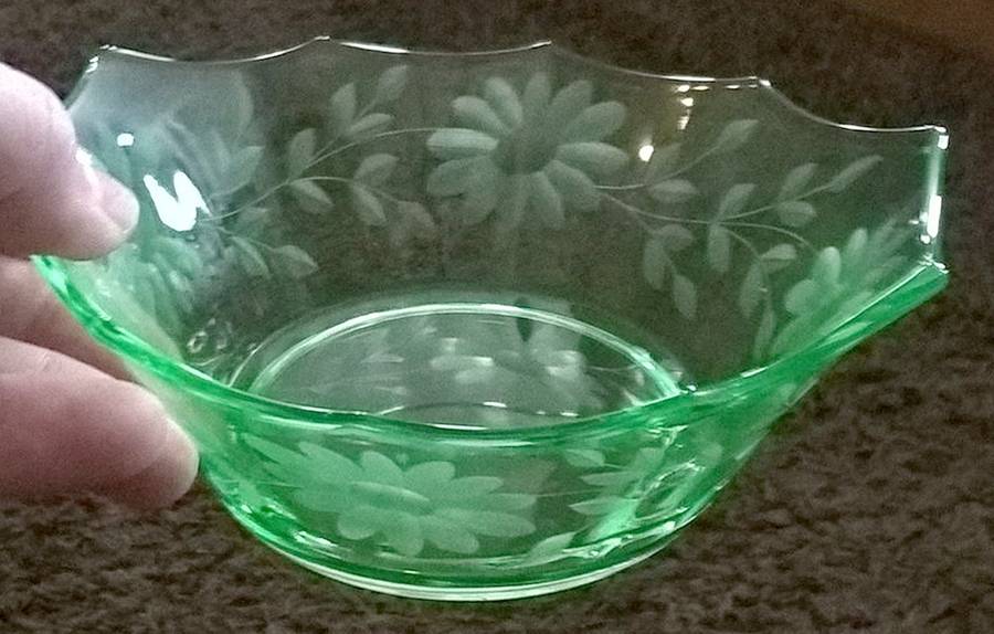 Viking Green Mayonnaise Bowl, Bowl Only by Imperial Glass-Ohio-1