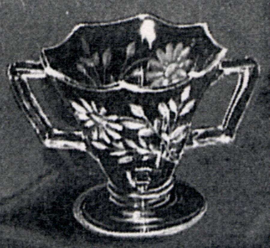 Viking Green Open Sugar by Imperial Glass-Ohio-1