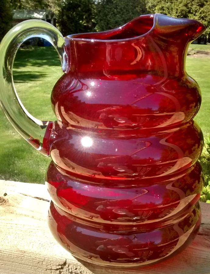 136 Ruby Pitcher by Imperial Glass-Ohio-1