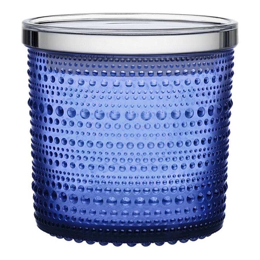 Kastehelmi Ultramarine Blue 4" Storage Jar & Lid by Iittala-1