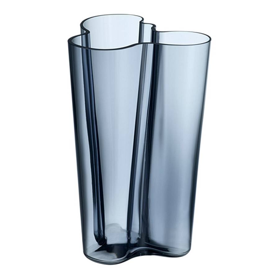 Alvar Aalto Rain Blue 10" Flower Vase by Iittala-1