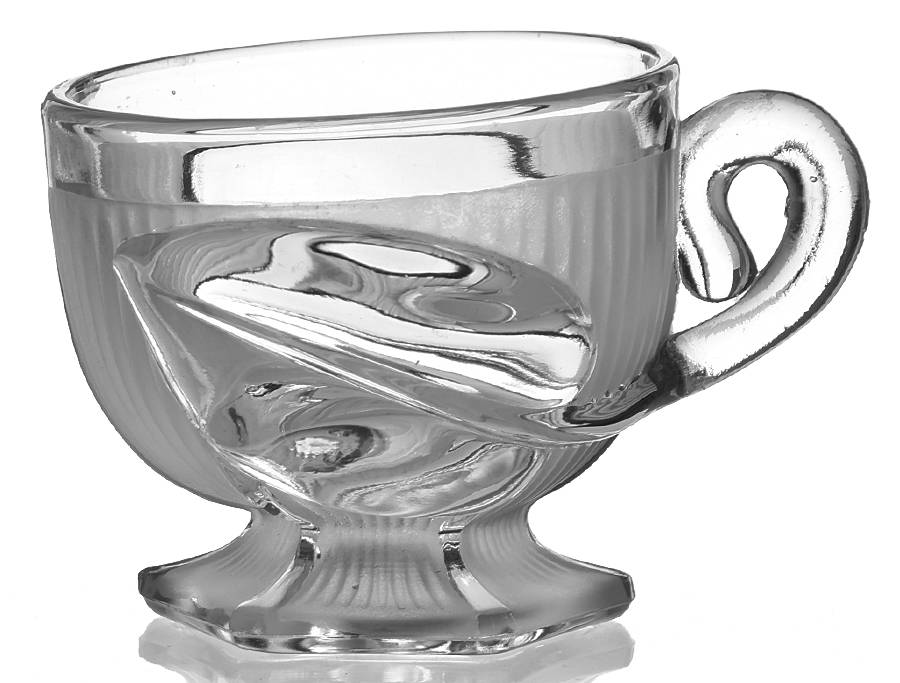 1009 Clear-Frosted Punch Cup by Indiana Glass-1