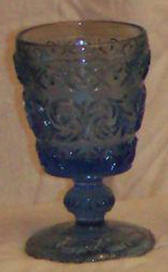 Scroll Blue Water Goblet by Ivima-1