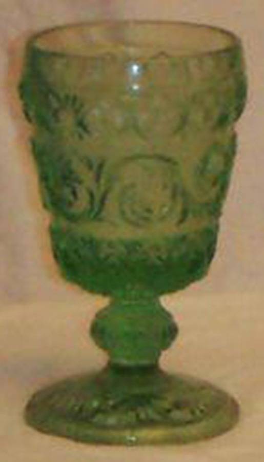 Scroll Green Water Goblet by Ivima-1