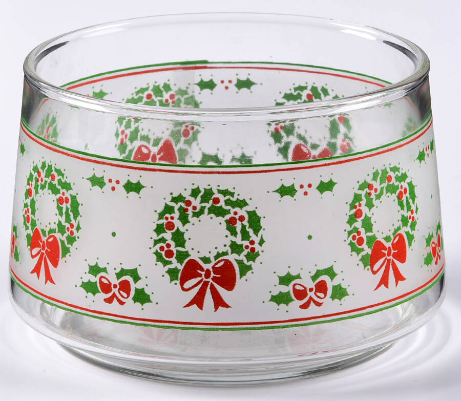 Victorian Christmas Open Candy Dish by Indiana Glass-1