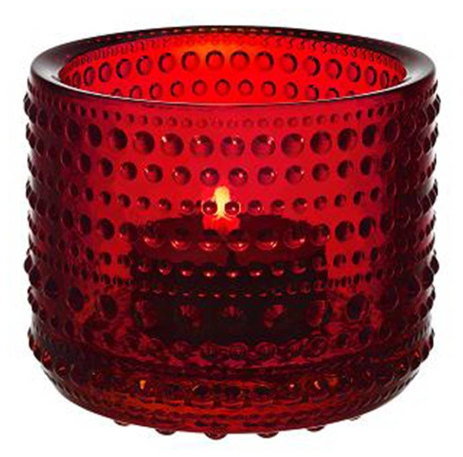 Kastehelmi Cranberry Votive Candleholder by Iittala-1