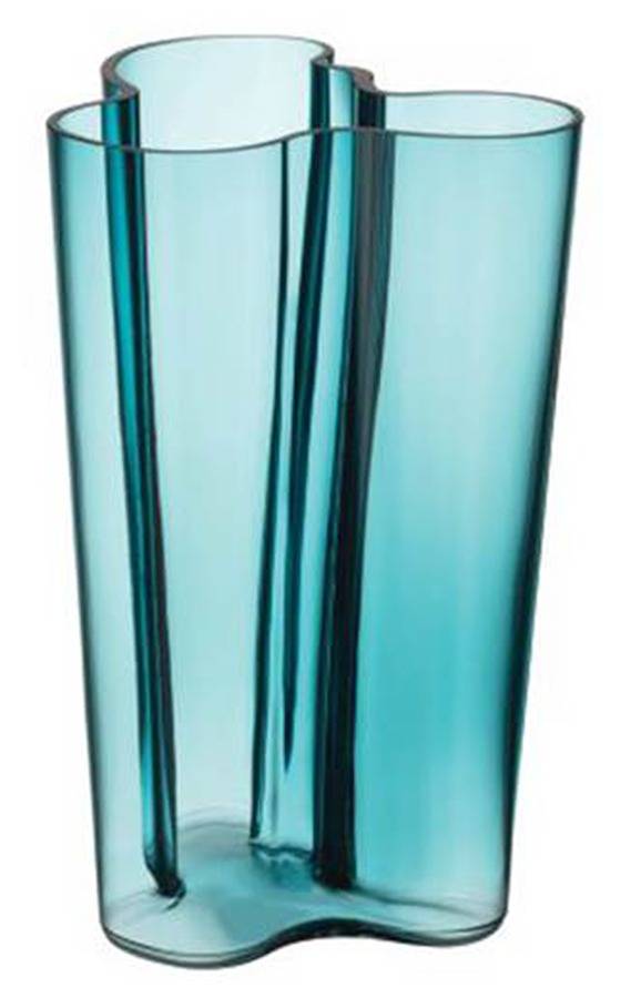 Alvar Aalto Sea Blue 10" Flower Vase by Iittala-1