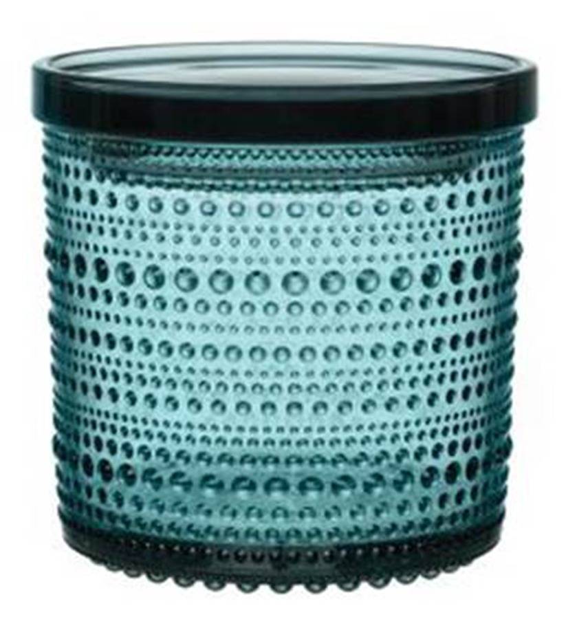 Kastehelmi Sea Blue 4" Storage Jar & Lid by Iittala-1