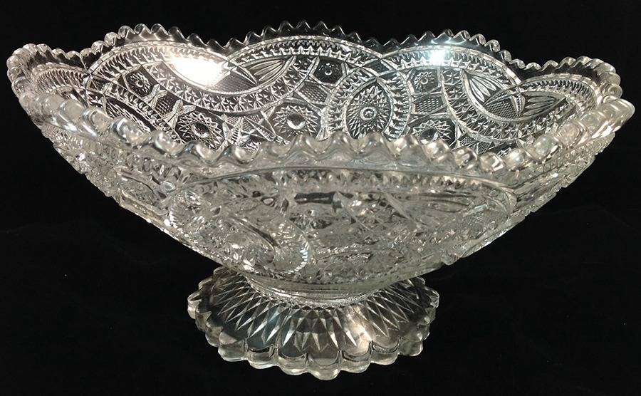 750 Clear 12" Footed Bowl by Imperial Glass-Ohio-1