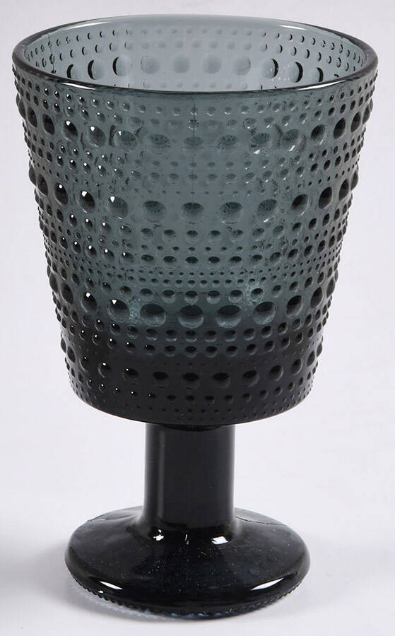 Kastehelmi Dark Grey Goblet All Purpose by Iittala-1
