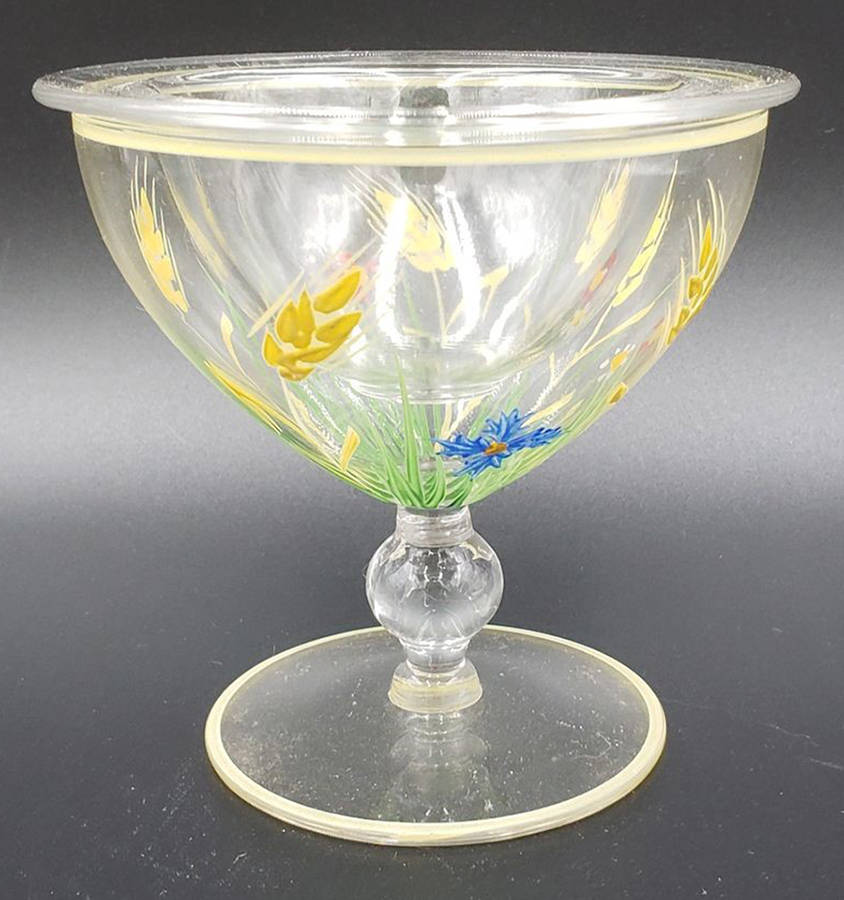 Wheat (Enamel) (Stem #110) Seafood Cocktail & Liner by Imperial Glass-Ohio-1