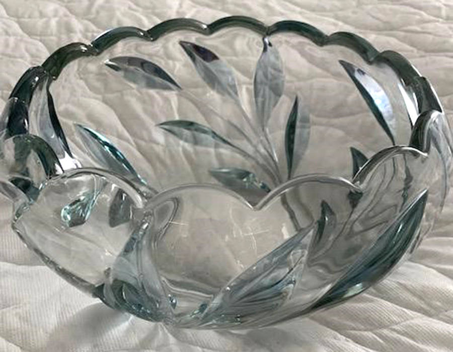 1008-Blue Flash Punch Bowl by Indiana Glass-1