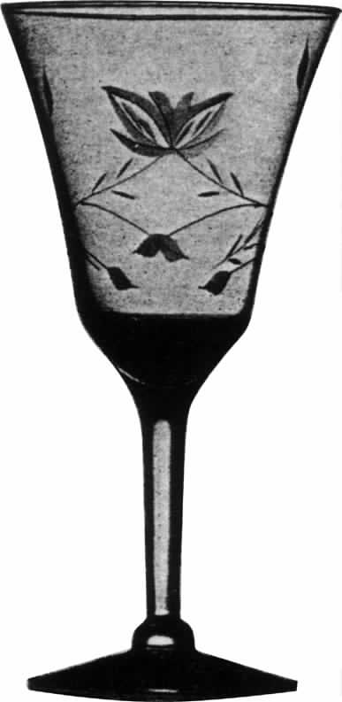 Rose Cascade Water Goblet by Javit-1