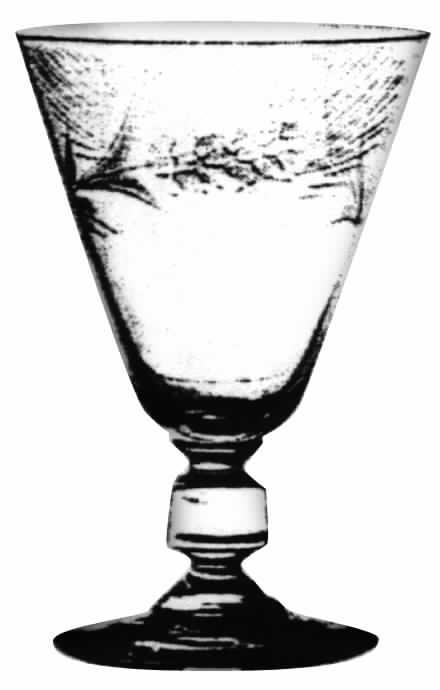 Wheat (Cube Stem) Water Goblet by Javit-1