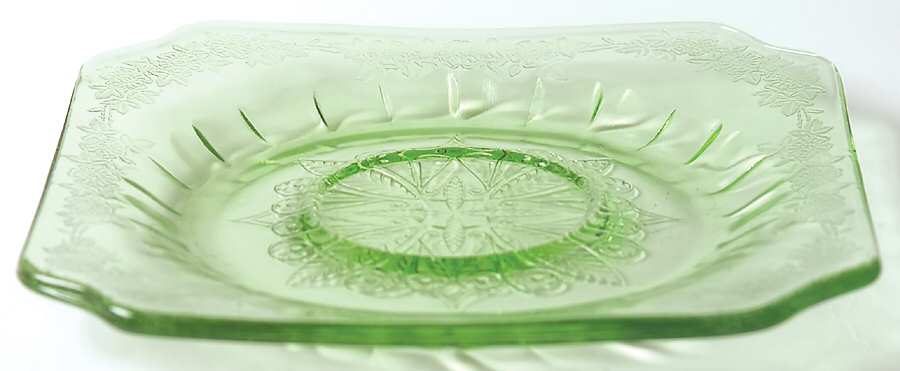 Adam Green Square Saucer by Jeannette-1