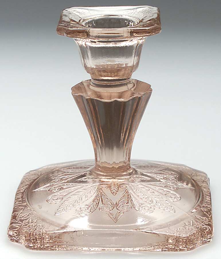 Adam Pink Single Light Candlestick by Jeannette-1