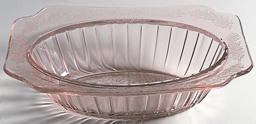 Adam Pink 9" Oval Bowl by Jeannette-1