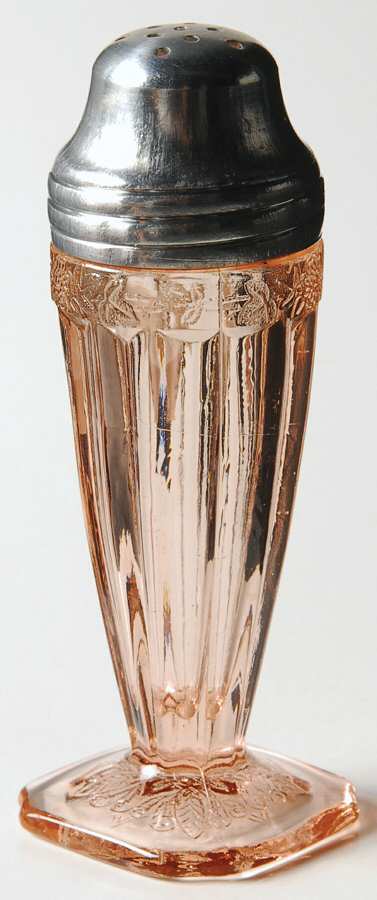 Adam Pink Footed Shaker & Metal Lid by Jeannette-1