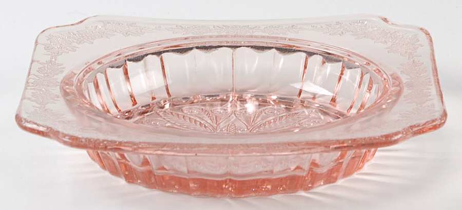 Adam Pink Round Butter Dish No Lid by Jeannette-1