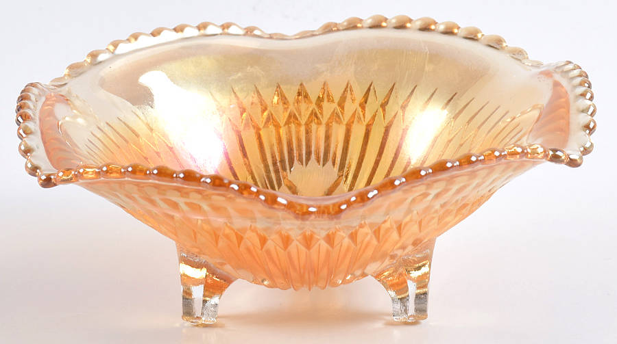 Anniversary Iridescent 6" 3-Toed Footed Bowl by Jeannette-1