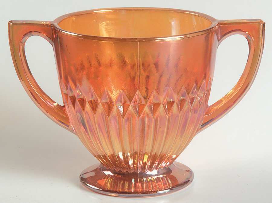 Anniversary Iridescent Footed Open Sugar by Jeannette-1
