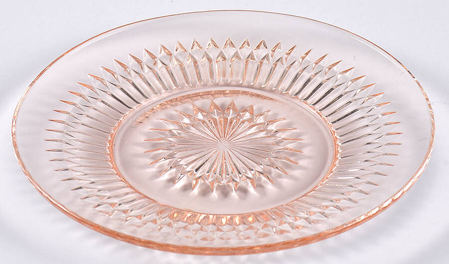 Anniversary Pink Bread & Butter Plate by Jeannette-1