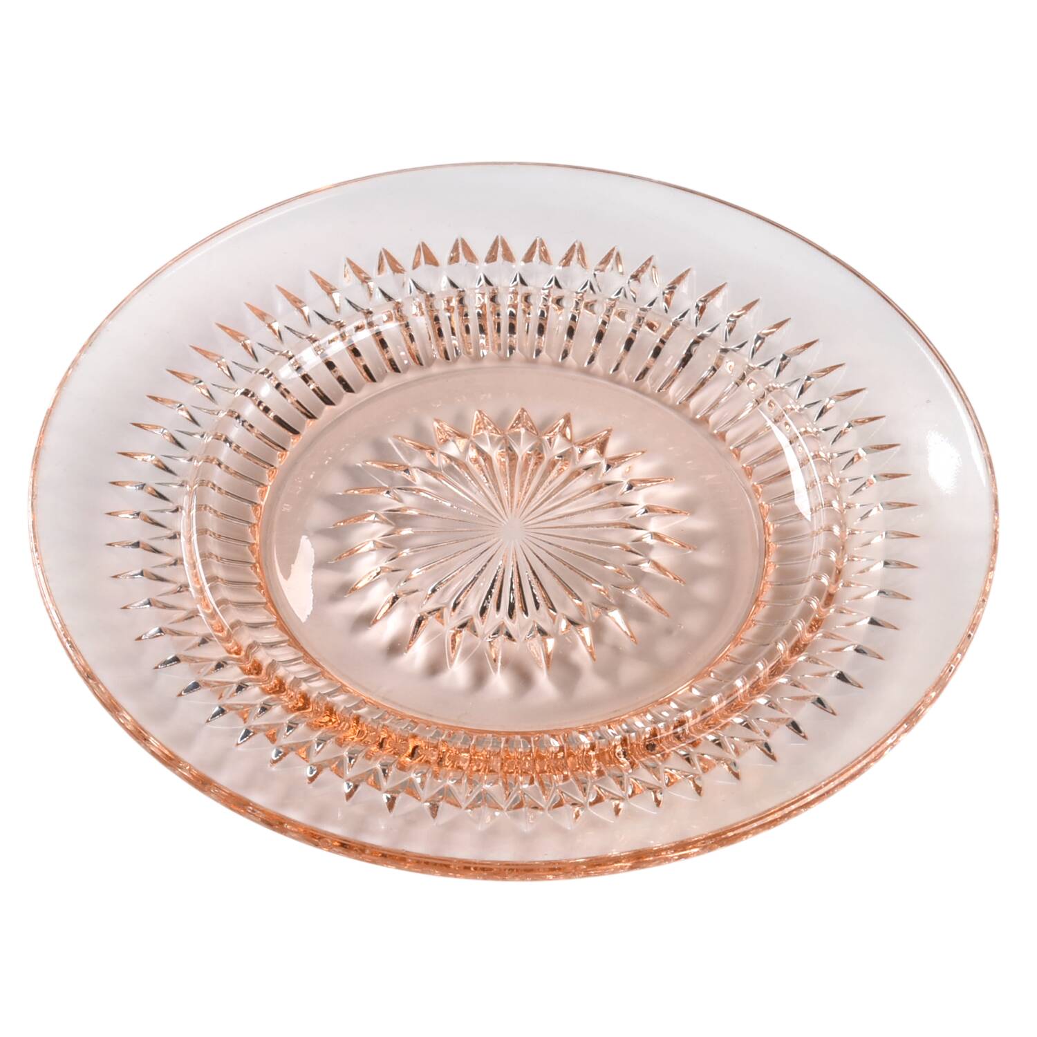 Anniversary Pink Round Butter Dish No Lid by Jeannette-1