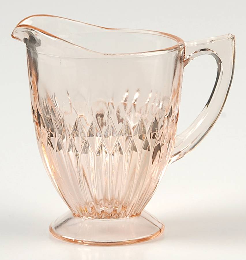 Anniversary Pink Footed Creamer by Jeannette-1