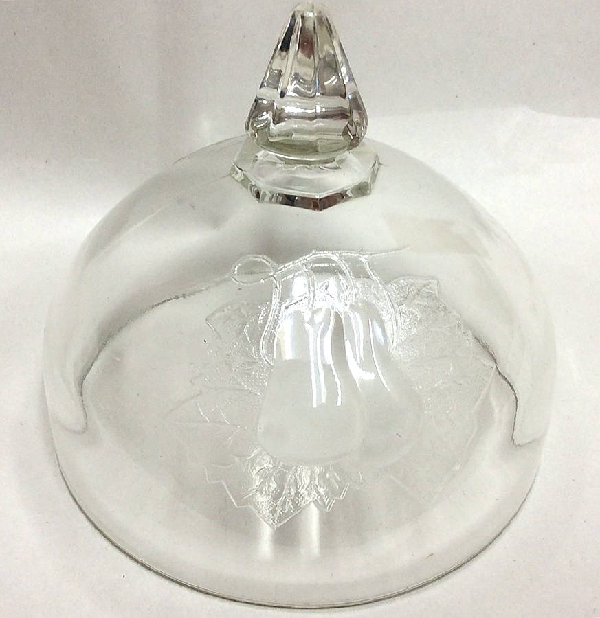 Baltimore Pear Clear Lid for Round Butter Dish by Jeannette-1