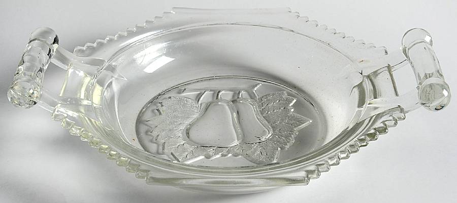 Baltimore Pear Clear Butter Dish Round No Lid by Jeannette-1