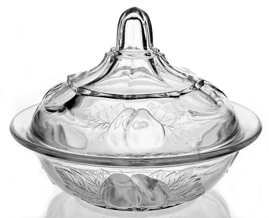 Baltimore Pear Clear 6" Round Covered Bowl by Jeannette-1