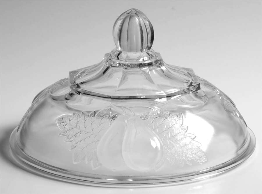 Baltimore Pear Clear Lid for 8" Covered Round Bowl by Jeannette-1