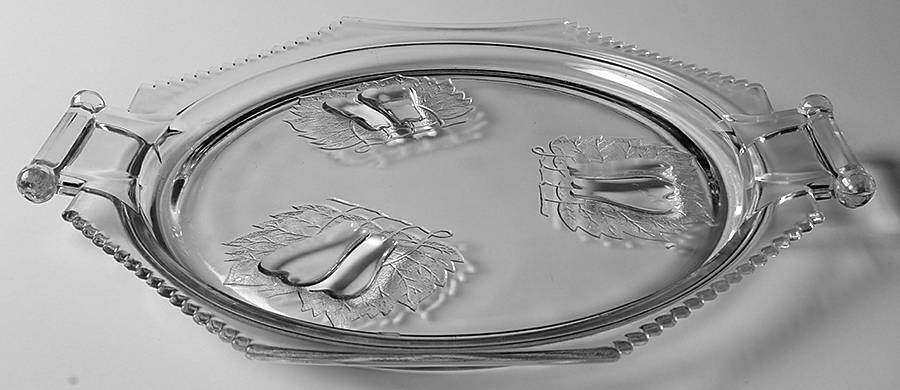 Baltimore Pear Clear Handled Cake Plate by Jeannette-1
