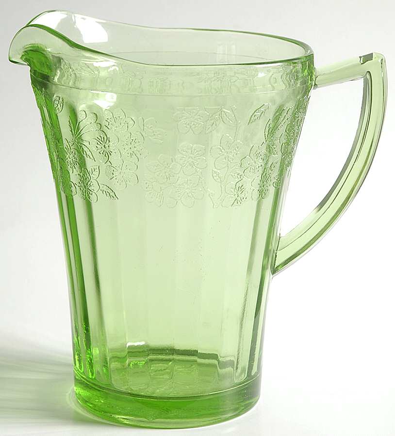 Cherry Blossom Green 42 Oz Pitcher by Jeannette-1