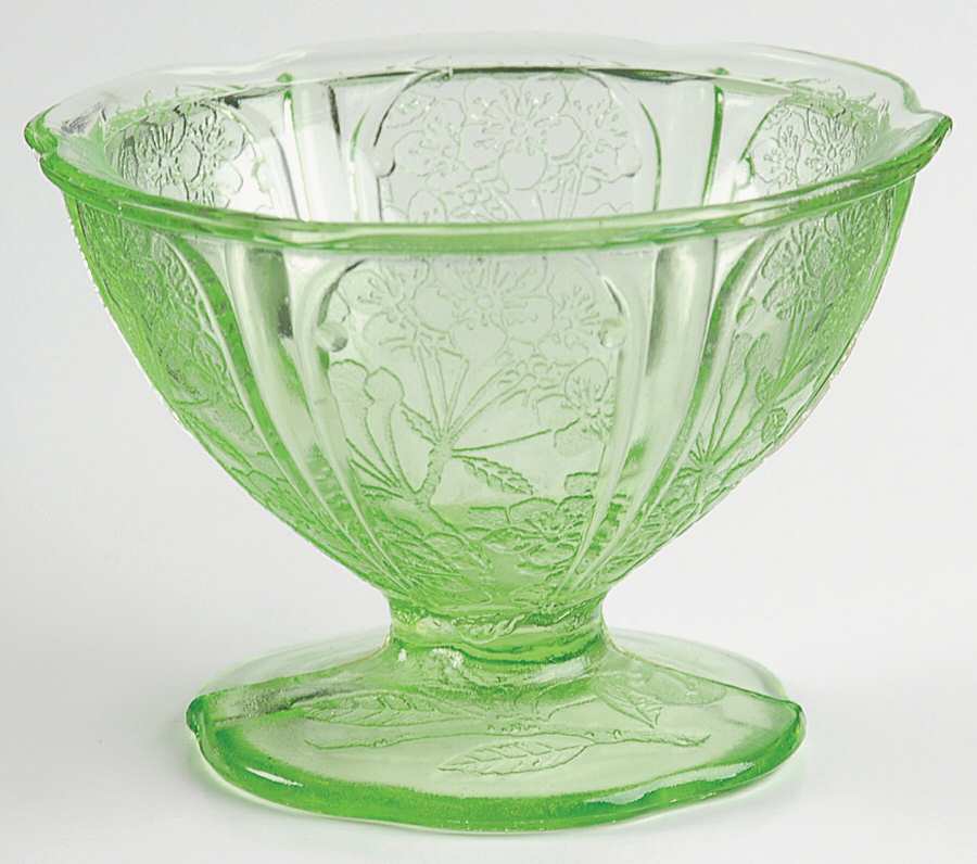 Cherry Blossom Green Champagne/Tall Sherbet by Jeannette-1
