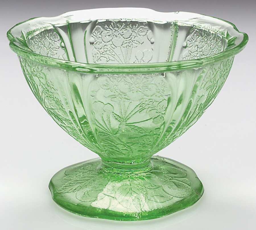Cherry Blossom Green Champagne/Tall Sherbet by Jeannette-1