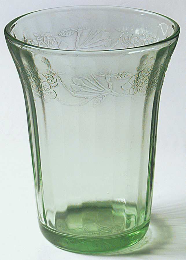 Cherry Blossom Green 4 Oz Flat Tumbler by Jeannette-1