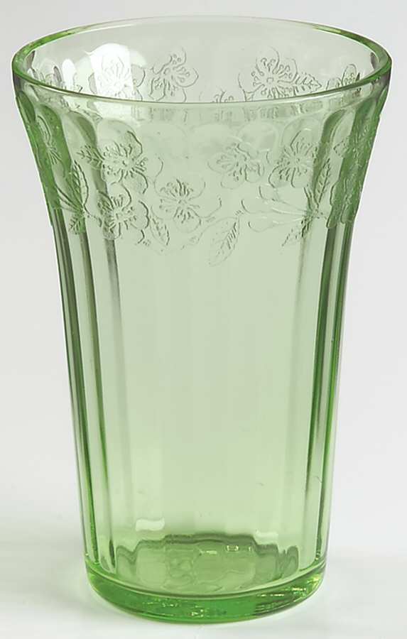 Cherry Blossom Green 12 Oz Flat Tumbler by Jeannette-1